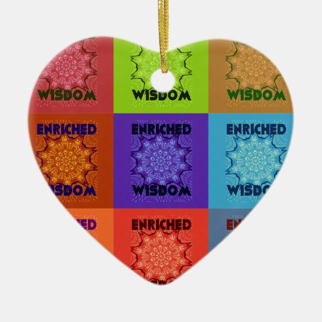 Hakuna Matata Wisdom Enrized Julgransprydnad Keramik (Framsidan)