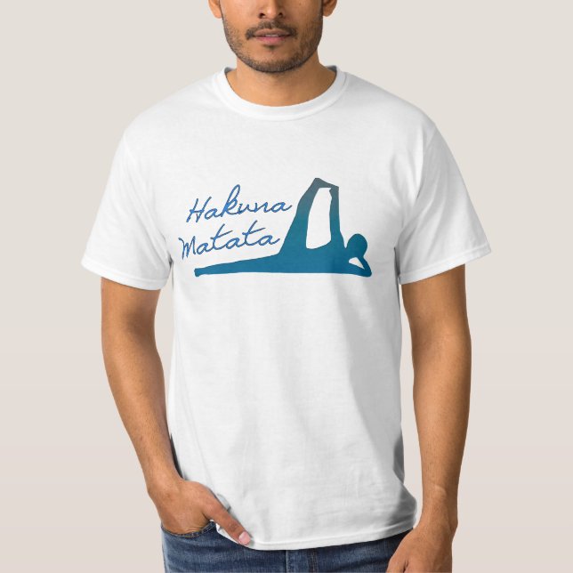Hakuna Matata Yoga T Shirt för manar (Framsida)