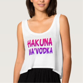 Hakuna MaVodka roliga kvinnors skörd-topp Tee Shirt