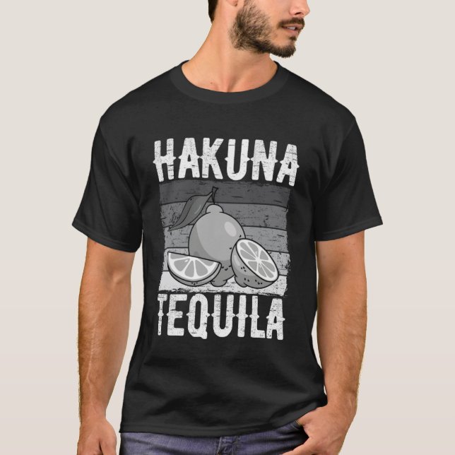 Hakuna Tequila Manar Womens Alkohol Liquor T Shirt (Framsida)