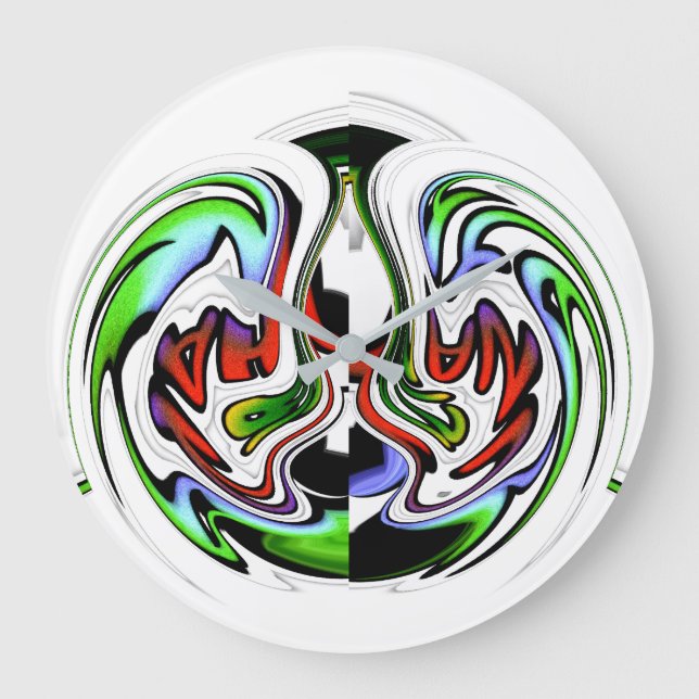 HakunaMatata hakunamatata gift färg Stor Klocka (Framsida)