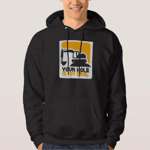 Hål är min målschaktmaskin. hoodie