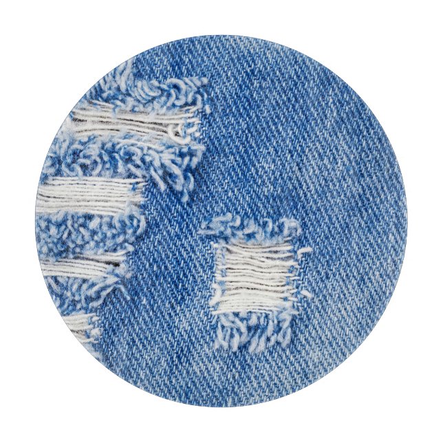 Hål, denim jeans, riven struktur (Framsidan)