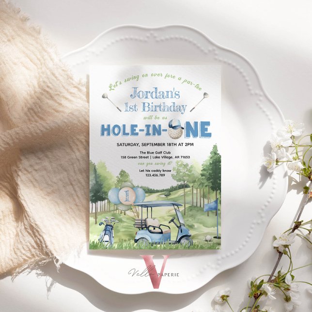 HÅL I EN Ålder, Golf Master Birthday Inbjudan (Skapare uppladdad)
