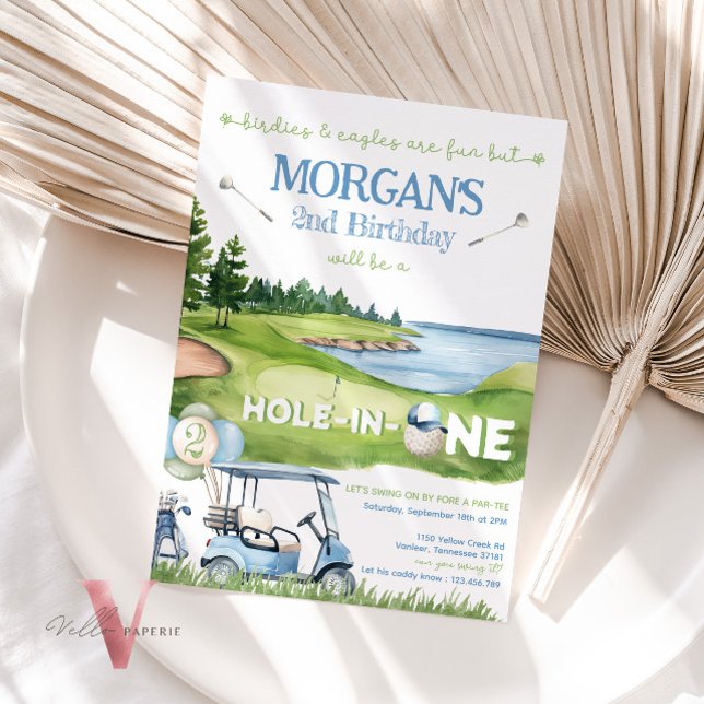 HÅL I EN Ålder, Golf Master Birthday Inbjudan (Skapare uppladdad)