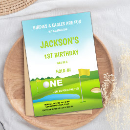 Hål i en Golf Birthday-inbjudan Inbjudningar