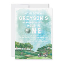 Hål i en golf Boy, första födelsedag