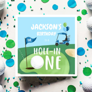 Hål i en golf Boy, första födelsedag Pappersservett