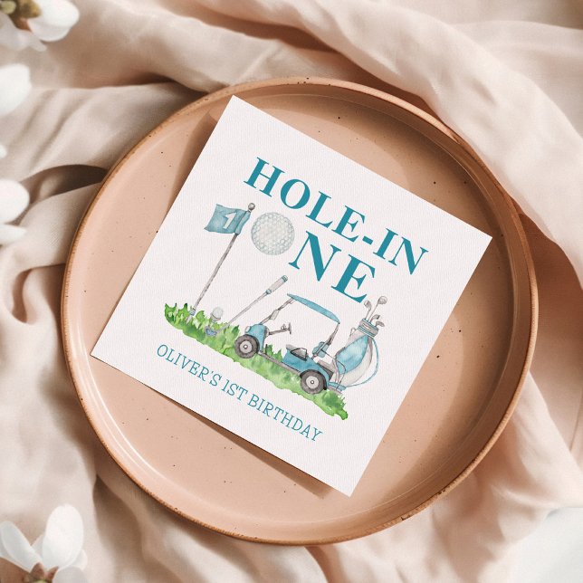 Hål i en Golf Par-T-pojke 1:a födelsedagen Pappersservett (Skapare uppladdad)