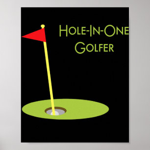 Hål i en golfsport som var golfdesign poster
