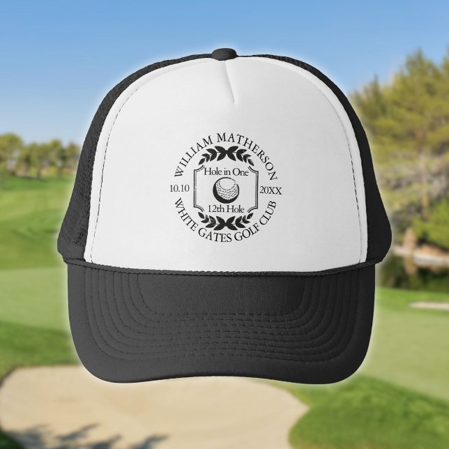 Hål i en klassisk Personlig Golf Keps (Hole in One Classic Personalised Golf Trucker Hat)