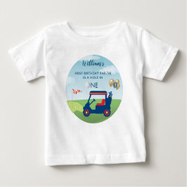 Hål i en pojke Golf Par-T 1:a födelsedagen T Shirt