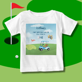 Hål i en pojke Golf Par-T 1:a födelsedagen T Shirt