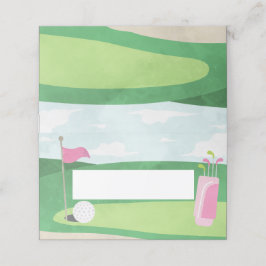 Hål i ett födelsedagskort Place Cards, Girl Golf Placeringskort