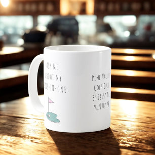 Hål-i-ett-golfpresent för henne Minimalt minne Kaffemugg