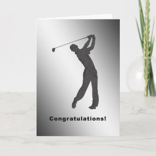 Hål-i-ett-Grattis-kort för Golfer Kort