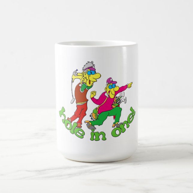 Hål i ett slag kaffemugg (Center)