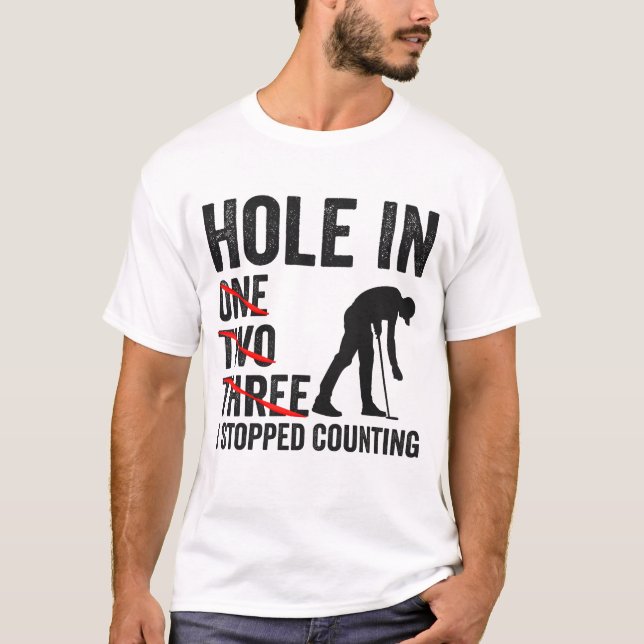 Hål i ett Träd I slutade räkna med Lafte Golf T Shirt (Framsida)