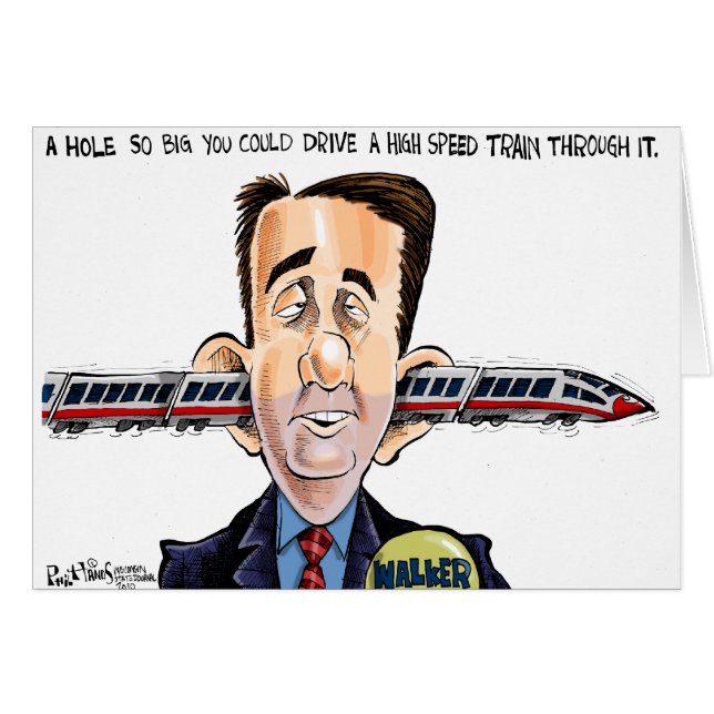 Hål i fotgängare huvud hälsningskort (Framsidan Horizontal)