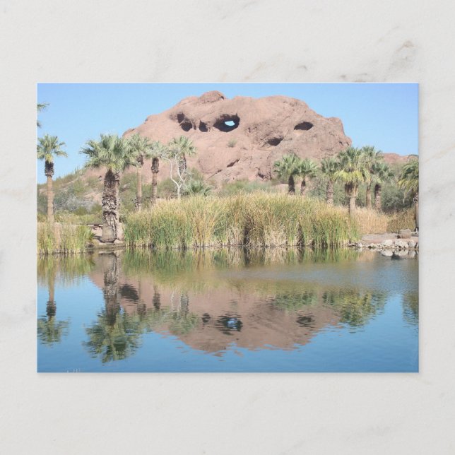 Hål i klippan Arizona ökenlandmärke Foto Vykort (Framsida)