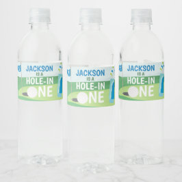 Hål i One Vattenflaska Labels, Golf Birthday Vattenflaskor Etikett