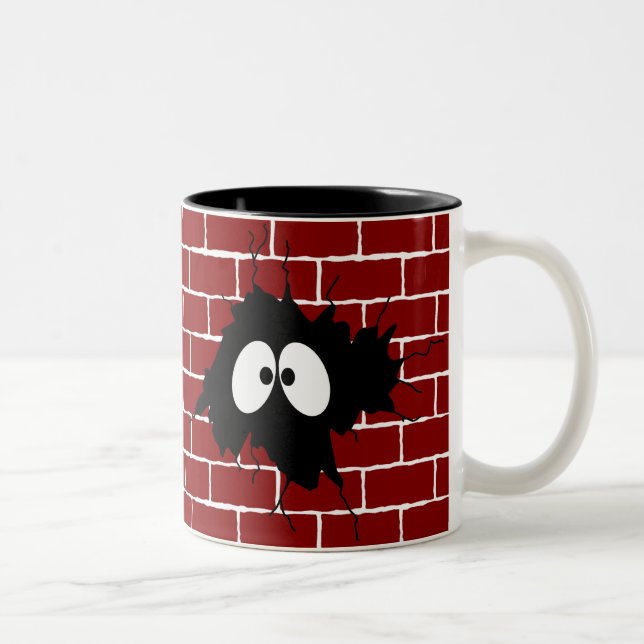 Hål i väggkaffemuggen Två-Tonad mugg (Höger)