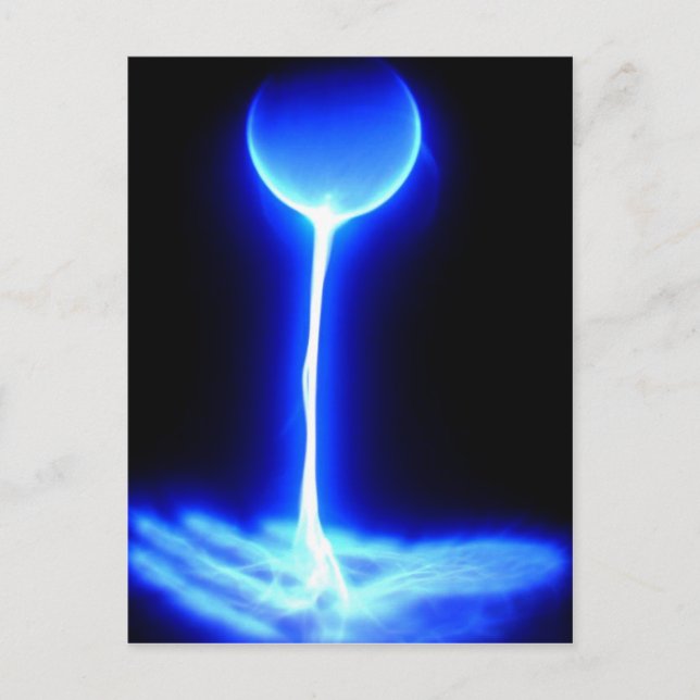 Hål med energiblått vitt vykort (Framsida)