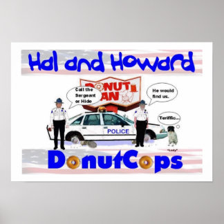 Hal och Howard Donut Cops Poster
