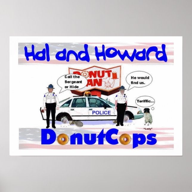 Hal och Howard Donut Cops Poster (Framsidan)