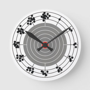 Hål runt målet, en hål per timme rund klocka