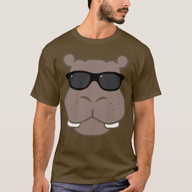 Halcyon Hippo Graphic Tee (Brown) (Framsida)