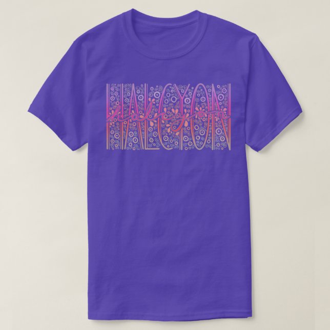 Halcyon Lettering Design T Shirt (Design framsida)