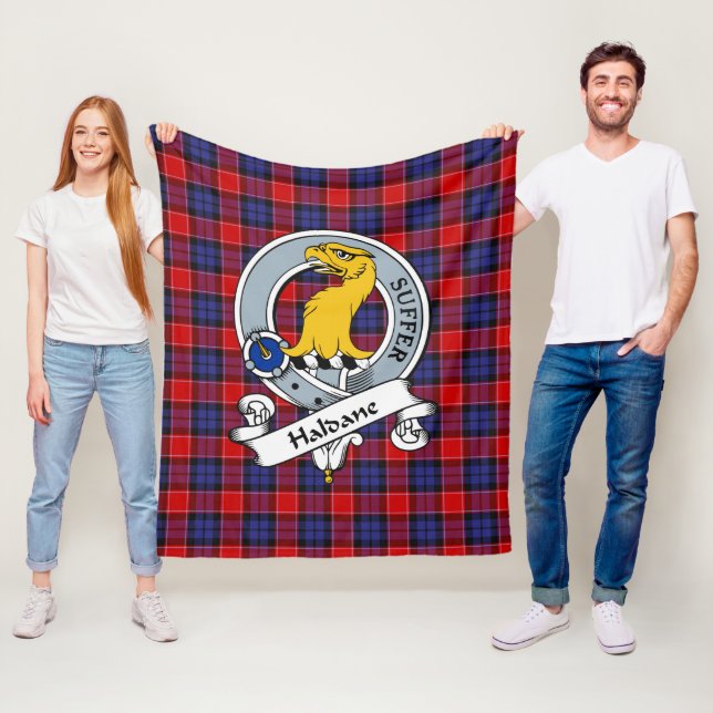 Haldane Klansymbol Tartan Plaid Fleecefilt (På plats)