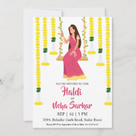 haldi-ceremoni inbjudan