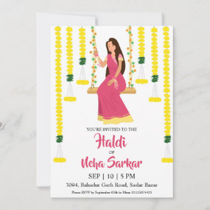 haldi-ceremoni inbjudan
