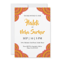 haldi-ceremoni inbjudan
