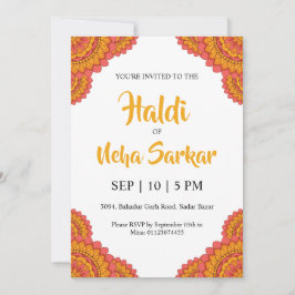 haldi-ceremoni inbjudan