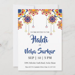 haldi-ceremoni inbjudan
