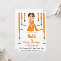 haldi-ceremoni inbjudan