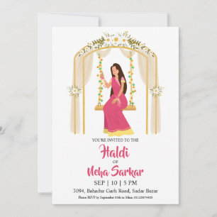 haldi-ceremoni inbjudan