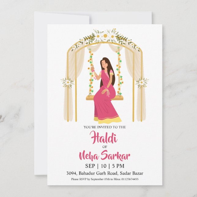 haldi-ceremoni-inbjudan inbjudningar (Framsida)