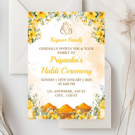 Haldi Ceremony-inbjudan, Pithi-inbjudan Inbjudningar