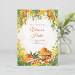 Haldi inbjudan som Haldi inbjudan Holud inbjudan