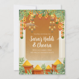 Haldi-inbjudningar Digital Choora-inbjudningar Inbjudningar