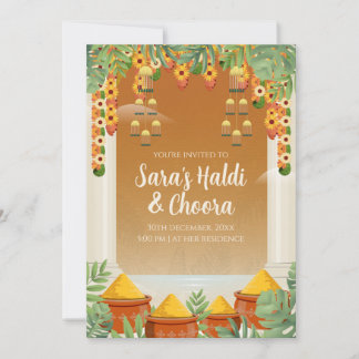 Haldi-inbjudningar Digitala Choora-inbjudningar Inbjudningar