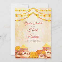 Haldi-inbjudningar & Haldi-inbjudan Holud-inbjudan Inbjudningar