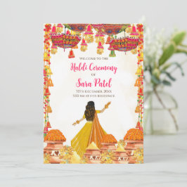 Haldi-inbjudningar & Haldi inbjuder Hindu-bröllop Inbjudningar