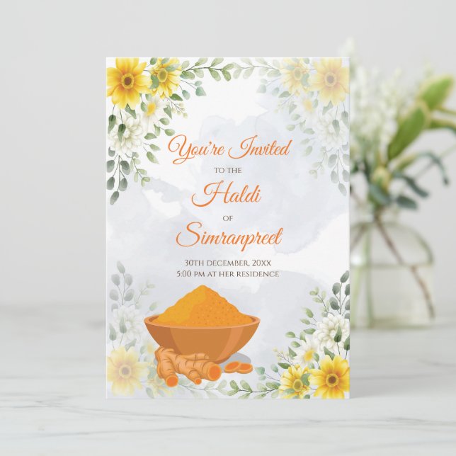 Haldi-inbjudningar & Haldi-inbjudningar Holud-inbj Inbjudningar (Stående Fram)