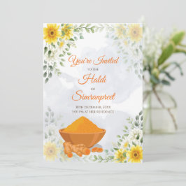 Haldi-inbjudningar & Haldi-inbjudningar Holud-inbj Inbjudningar