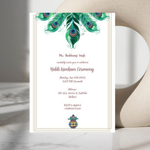 Haldi Kumkum-ceremoni Inbjudningar